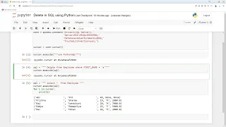 Delete in SQL using Python