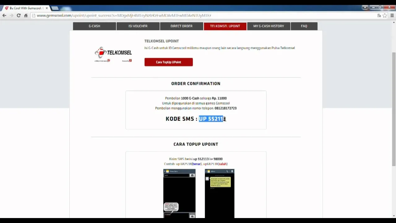 Cara Membeli G Cash Dengan Pulsa Telkomsel