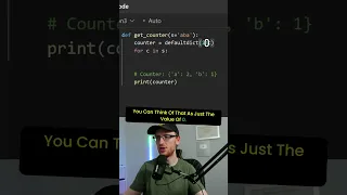Python Counter Defaultdict Dictionary