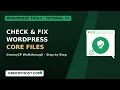 WordPress Tools Checksum Report Check Fix Core Files