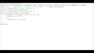 Python program WAP to check string is in rotation format or not