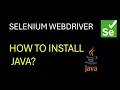 Selenium WebDriver How to Install Java