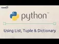 Learning Python List Dictionary Tuple