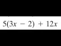 Simplify the algebraic 5 3x - 2 12x