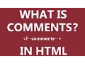 HTML - What Is Comments In HTML
