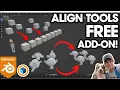 Using the FREE Align Tools Add-On for Blender Aligning Objects in Blender