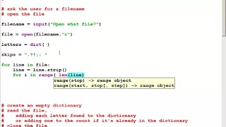 CIT1173 - Python Letter Frequency Bargraph