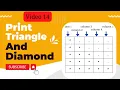 print triangle and diamond in java in hindi star pattern in java in java