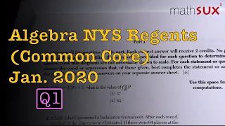Algebra Common Core NYS Regents Jan 2020