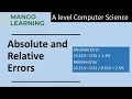Absolute and Relative Errors of Floating Point Numbers