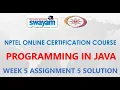 Programming in Java NPTEL Week 5 Assignment 5 Solution Jan2021