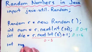 Java - Random Numbers