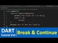 Dart Tutorial - Control Statements in Dart Programming