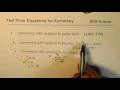 Understand Three Types of Symmetry in Polar Coordinates