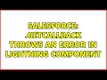 Salesforce A getCallback throws an error in lightning component