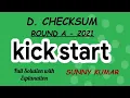 CHECKSUM GOOGLE KICKSTART ROUND A 2021