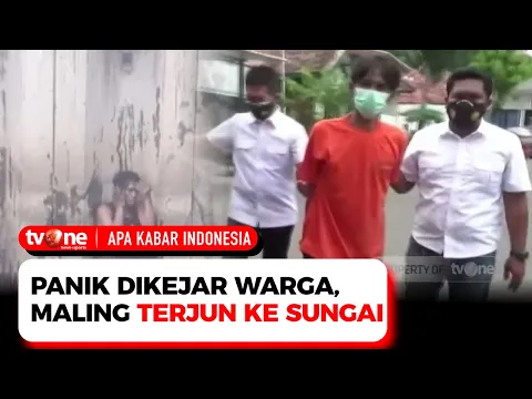 Kepergok Sedang Beraksi, Maling Motor Tercebur ke Sungai