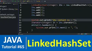 Java Tutorial - Java LinkedHashSet Class with Examples Set Data Structure