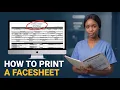 How to Print a Face Sheet in PointClickCare 2026