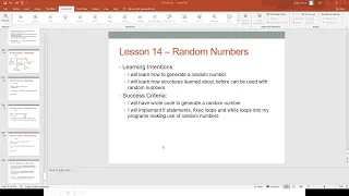 python lesson 14 random numbers
