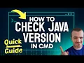 How to CHECK Java Version in CMD Step by Step