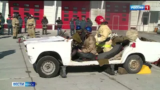 В Омске выбрали лучшего пожарного региона