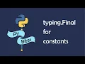 Protect your constants with typing Final