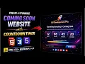 Create a Stunning Coming Soon Website with Countdown Timer Using HTML CSS Bootstrap 5