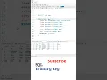 SQL Telugu Tutorial SQL Constraints Primary Key SQL Tutorial For Beginners Telugu My SQL SQL