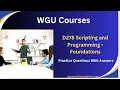 D278 Scripting and Programming - Foundations Practice Questions