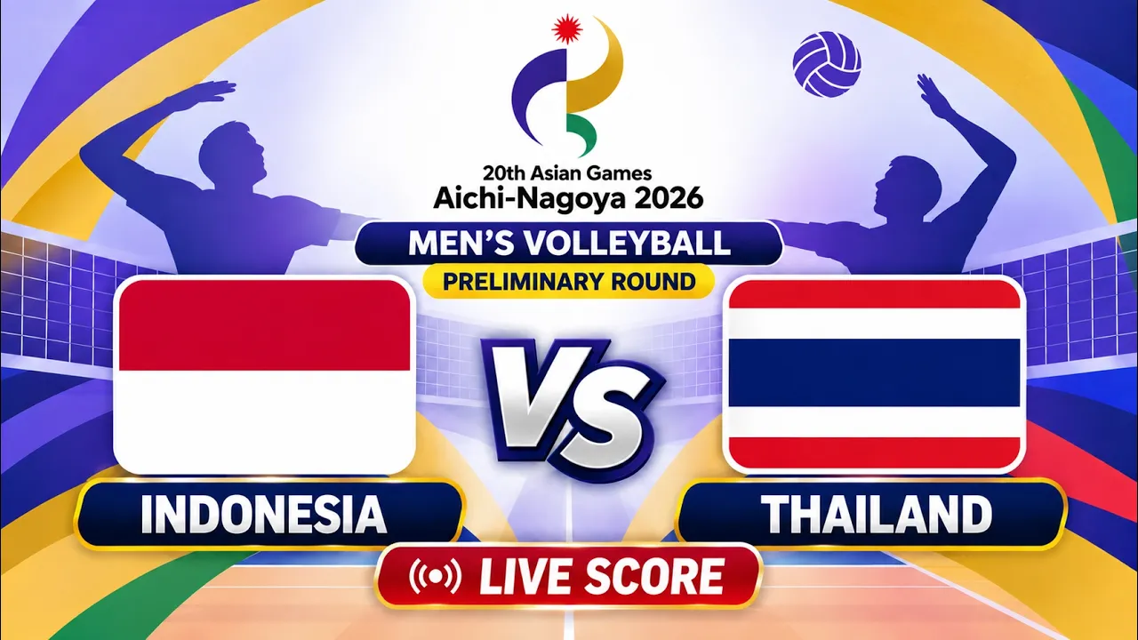 🔴 LIVE | INDONESIA vs THAILAND - Asian Games 2026 Men's Volleyball | Livescore Volleyball