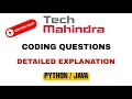 Tech Mahindra Coding Solutions JAVA Python
