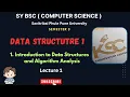 Sy BCS Data Structure 1 1 Introduction to Data Structures and Algorithm Analysis Lecture 1
