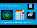 working of sin cos in python tutorial Python Simple Calculator Python mini projects