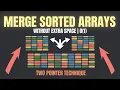 Merge Two Sorted Arrays Without Extra Space In-Place Two Pointer DSA Interview Prep