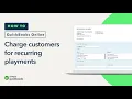 How to charge customers for recurring payments