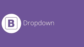 Bootstrap tutorial 16 - Dropdowns
