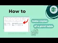 Excel Pivot Table How to Duplicate or Make Copies of Your Pivot Table