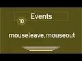 10 - jQuery Tutorial Events mouseout mouseleave