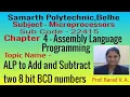Chapter 4 - ALP to Add and Subtract two 8 bit BCD numbers