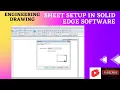 Sheet setup in Solid edge software