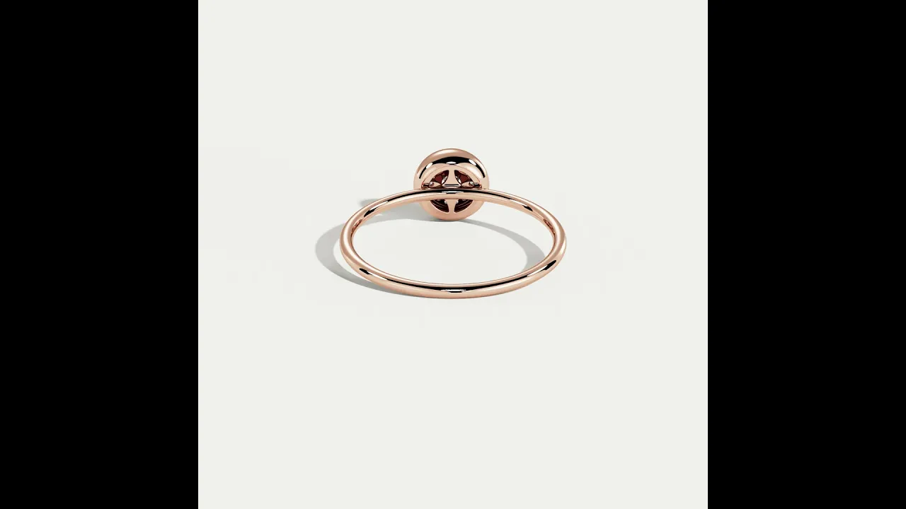 Petite Lab-Grown Diamond Pavé Halo Ring