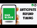 How to Anticipate Refund Timing on H R Block Predict H and R Block Refund Time 2025
