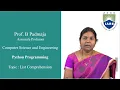 List Comprehension - Python Programming by Prof B Padmaja