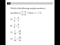 SAT Math Problem - Fractions with Imaginary Numbers