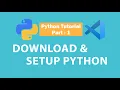 Python Setup - Install Visual Studio Code Anaconda in Windows Python Tutorial Part 1