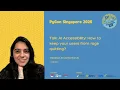 AI Accessibility How to keep your users from rage quitting Anushka Narula PyCon SG 2025