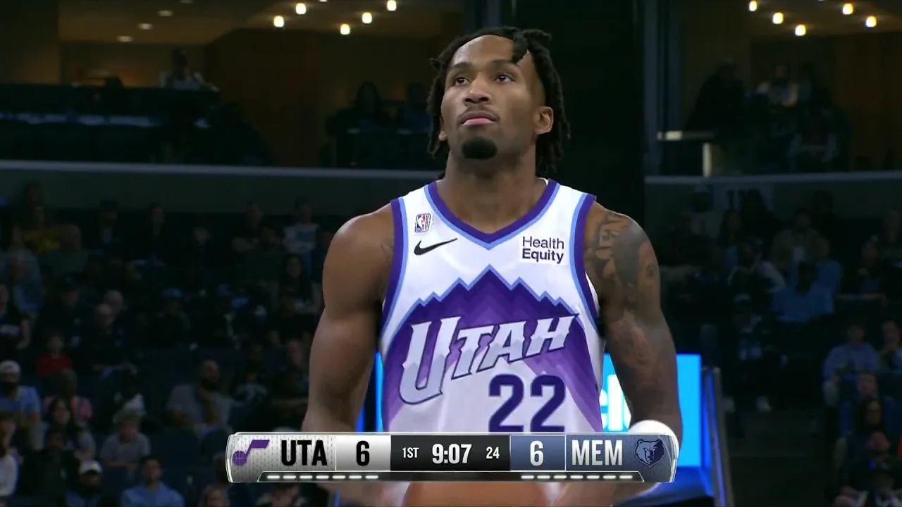 Darryn Peterson scores FIRST CAREER POINTS in rookie season for the Utah Jazz | NBA on ESPN
