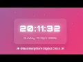 Glass Morphism Digital Clock JavaScript Project for Beginners
