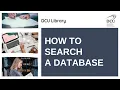 How to search a database